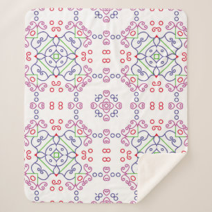 Abstraktes Blumenmuster, designabstrakt, kunst, Zu Sherpadecke