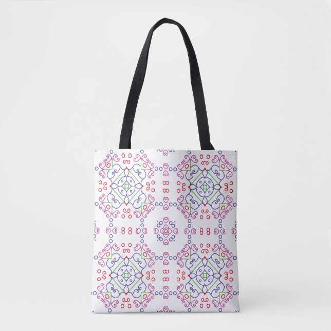 Abstraktes Blumenmuster, designabstrakt, kunst, Zu Tasche (Vorderseite)