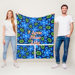 Abstraktes Blumenmuster Fleecedecke
