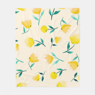 Abstraktes Blumenmuster Fleecedecke