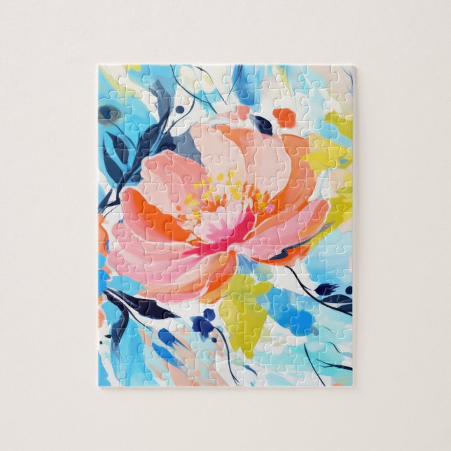 Abstraktes Blumenmuster-Gemälde  (Vertikal)