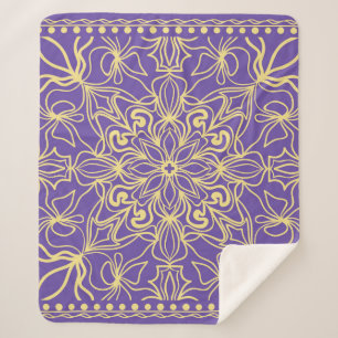 Abstraktes Blumenmuster. Geometrie, Mandala-Design Sherpadecke