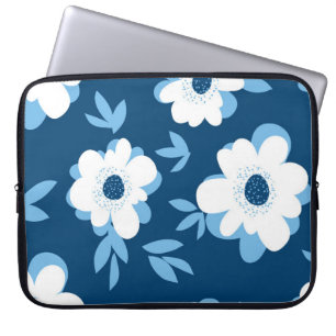 Abstraktes Blumenmuster im Sommer Laptopschutzhülle