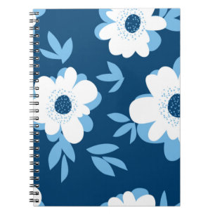 Abstraktes Blumenmuster im Sommer Notizblock