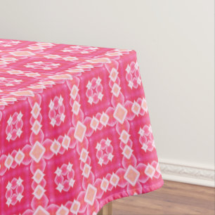 Abstraktes Blumenmuster in rosa Quadrat Tischdecke