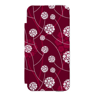 Abstraktes Blumenmuster Incipio Watson™ iPhone 5 Geldbörsen Hülle