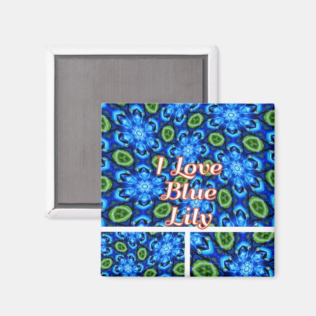 Abstraktes Blumenmuster Magnet (Vorderseite/Rückseite)