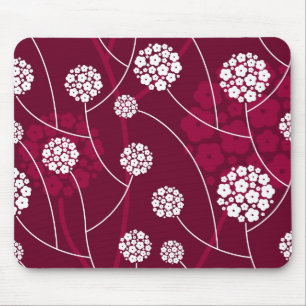 Abstraktes Blumenmuster Mousepad