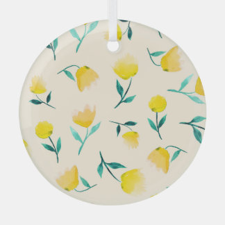 Abstraktes Blumenmuster Ornament Aus Glas