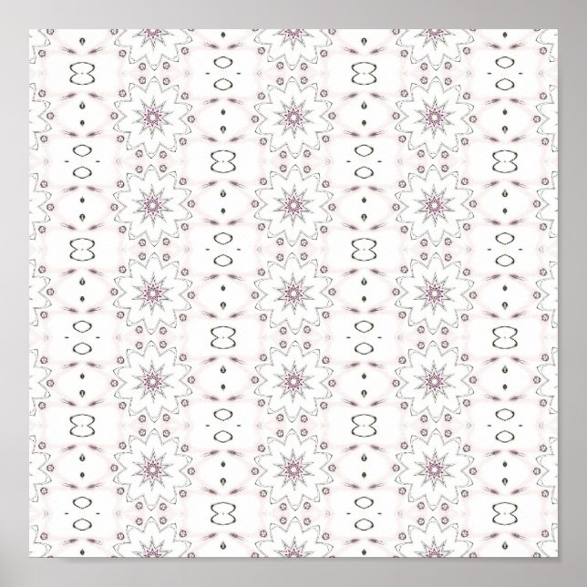 abstraktes Blumenmuster Poster (Vorne)