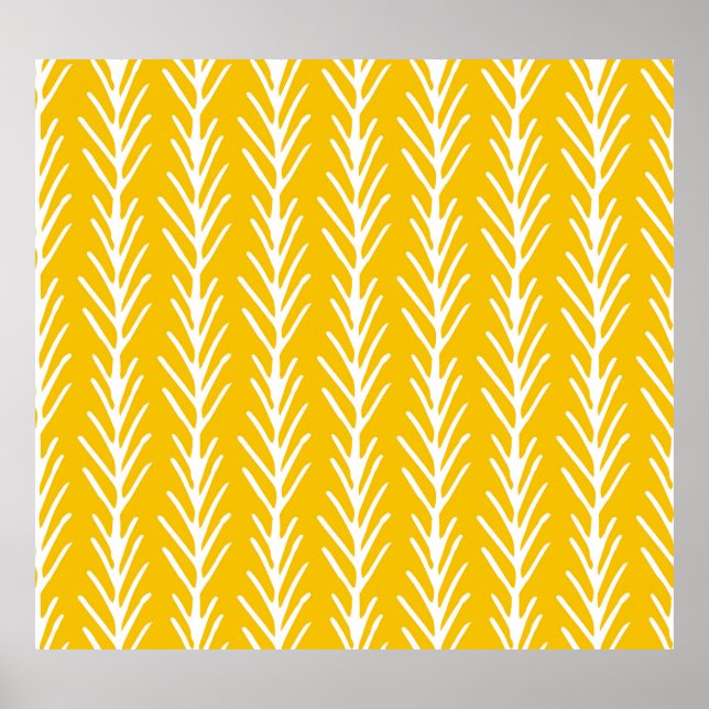 Abstraktes Blumenmuster Poster (Vorne)