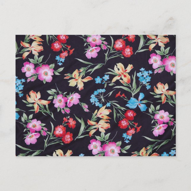 Abstraktes Blumenmuster Postkarte (Vorderseite)