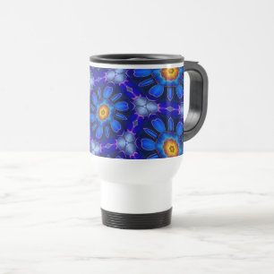 Abstraktes Blumenmuster Reisebecher