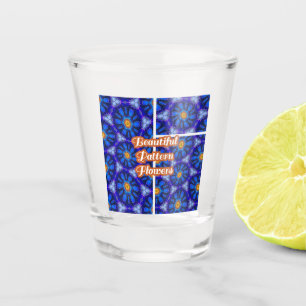 Abstraktes Blumenmuster Schnapsglas