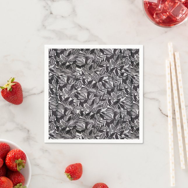 Abstraktes Blumenmuster Serviette (Beispiel)