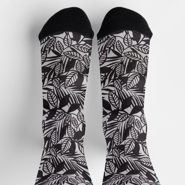 Abstraktes Blumenmuster Socken (Oben)