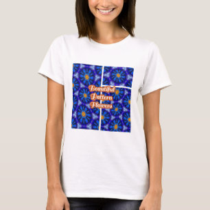 Abstraktes Blumenmuster T-Shirt