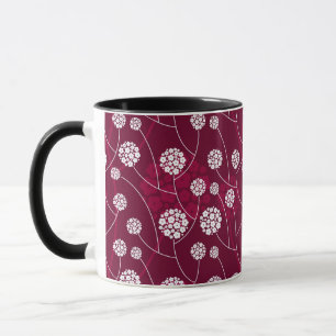 Abstraktes Blumenmuster Tasse