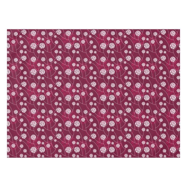 Abstraktes Blumenmuster Tischdecke (Vorderseite (Horizontal))