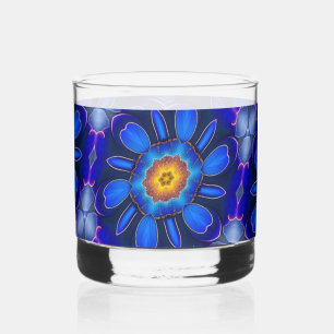 Abstraktes Blumenmuster Whiskyglas