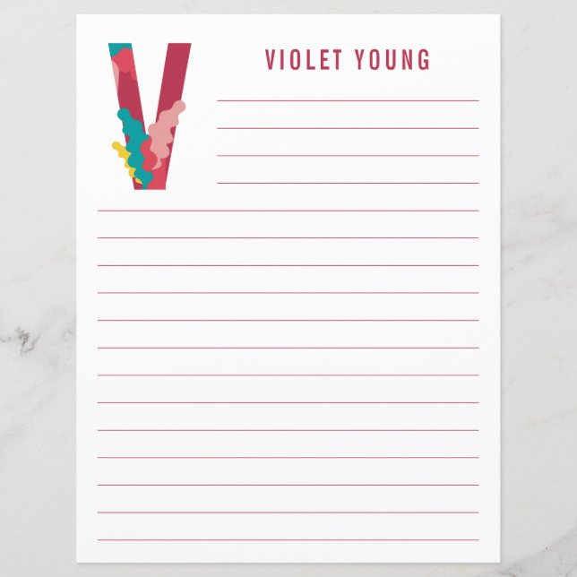 Abstraktes Blumenpapier (Vorderseite)