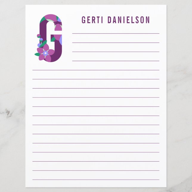 Abstraktes Blumenpapier (Vorderseite)