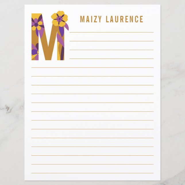 Abstraktes Blumenpapier (Vorderseite)