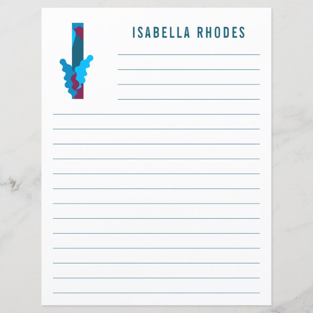 Abstraktes Blumenpapier (Vorderseite)