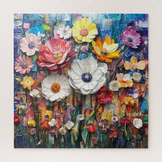 Abstraktes Blumenpuzzle (Vertikal)