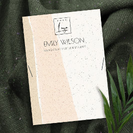 ABSTRAKTES BLUSH KERAMIK WAVES NECKLACE DISPLAY LO VISITENKARTE