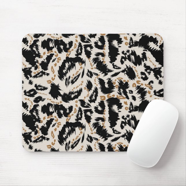 Abstraktes Bohemian-Afrika-Leopard-Muster  Mousepad (Mit Mouse)