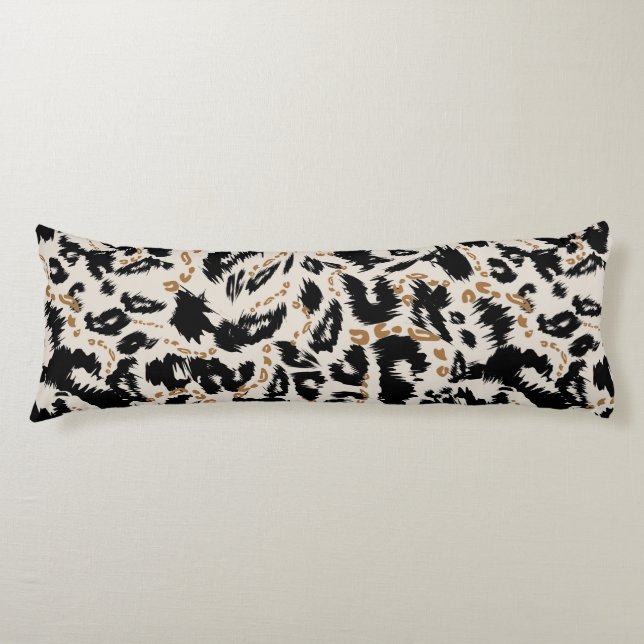 Abstraktes Bohemian-Afrika-Leopard-Muster  Seitenschläferkissen (Vorderseite)