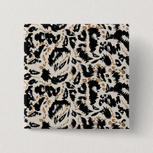 Abstraktes Bohemian-Afrika-Leopardenmuster Button