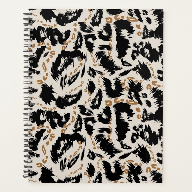 Abstraktes Bohemian-Afrika-Leopardenmuster  Planer (Vorderseite)