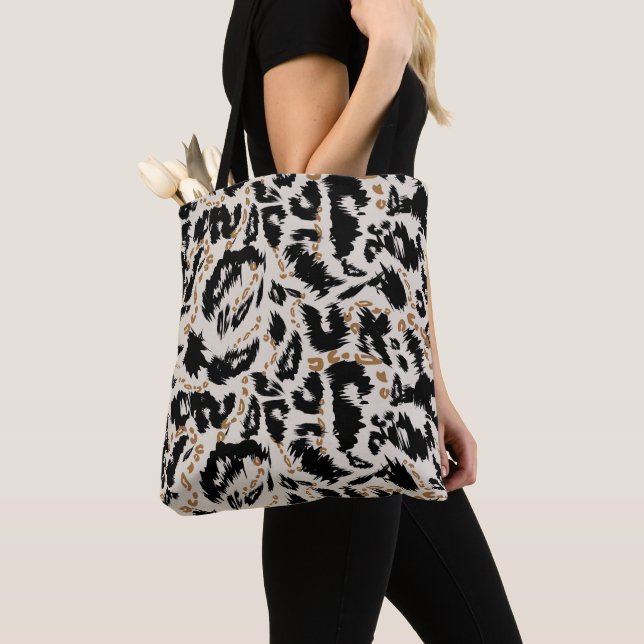 Abstraktes Bohemian-Afrika-Leopardenmuster  Tasche (Von Nahem)