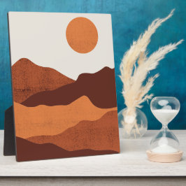 Abstraktes Boho Chic Wüste Berge Landschaft Fotoplatte