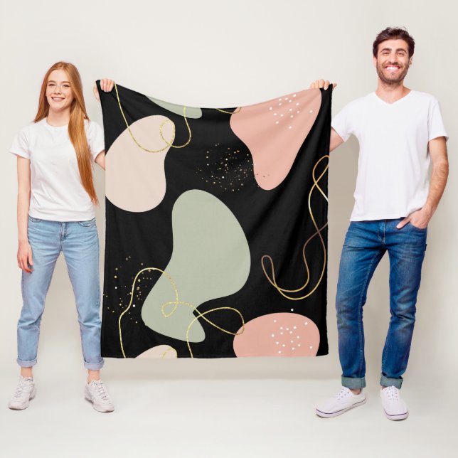 Abstraktes Boho Geometric-Muster für Bio Formen Fleecedecke (Beispiel)