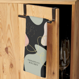 Abstraktes Boho Geometric-Muster für Bio Formen Geschirrtuch