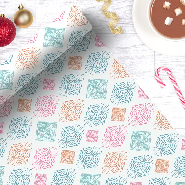 Abstraktes Boho-Ornament-Stammmuster Geschenkpapier (Von Creator hochgeladen)
