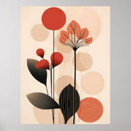 Abstraktes Boho und moderne Clip Art Poster
