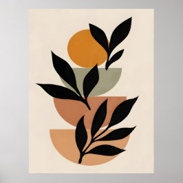 Abstraktes Boho und moderne Clip Art Poster