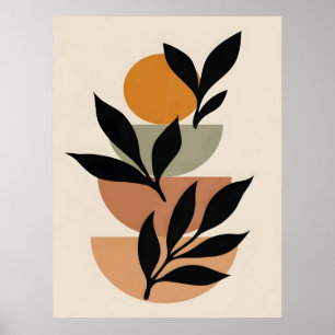 Abstraktes Boho und moderne Clip Art Poster