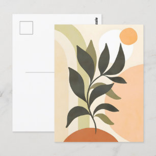 Abstraktes Boho und moderne Clip Art Postkarte