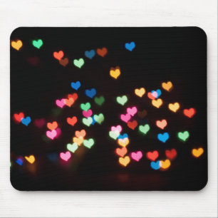 Abstraktes Bokeh formt schöne Lieben Mousepad
