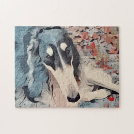Abstraktes Borzoi-Portrait
