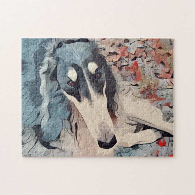 Abstraktes Borzoi-Portrait (Horizontal)