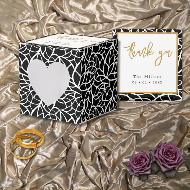 Abstraktes botanisches Leaf-Muster Geschenkschachtel (Abstract Botanical Leaf Pattern Favor Boxes)