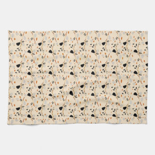 Abstraktes botanisches Muster mit Minimalistischen Geschirrtuch