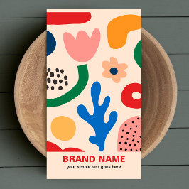 Abstraktes Branding in farbenfrohen Blumenmuster Visitenkarte