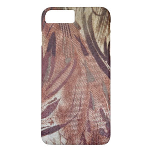 Abstraktes braunes Blumendesign 2 iPhone 8 Plus/7 Plus Hülle